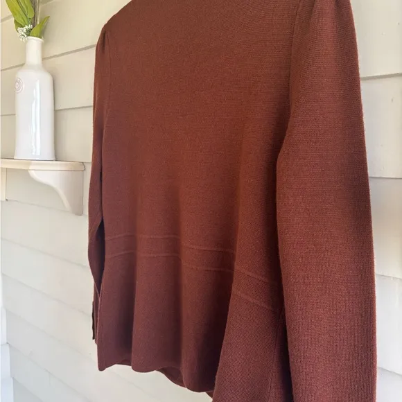 Talbots Pure Merino Wool Sweater Blazer Jacket Size Medium