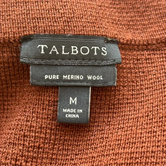 Talbots Pure Merino Wool Sweater Blazer Jacket Size Medium