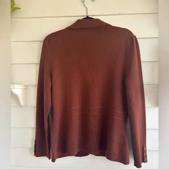 Talbots Pure Merino Wool Sweater Blazer Jacket Size Medium