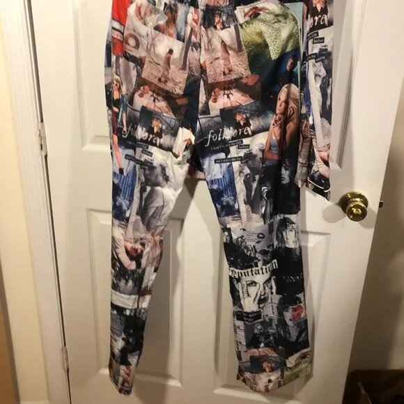 Taylor Swift women The Eras Tour top and bottom pajama set, M