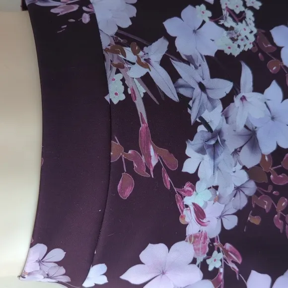 Ted Baker Floral Print High Low Pencil Skirt S