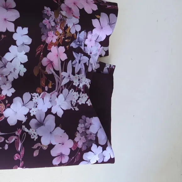 Ted Baker Floral Print High Low Pencil Skirt S