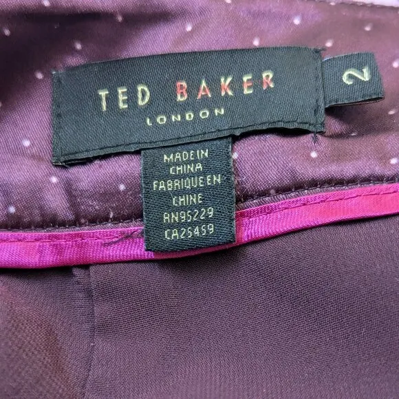 Ted Baker Floral Print High Low Pencil Skirt S