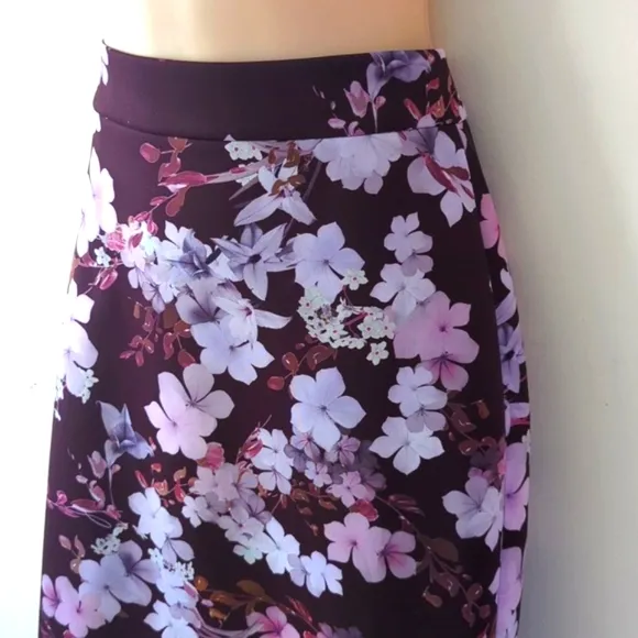 Ted Baker Floral Print High Low Pencil Skirt S