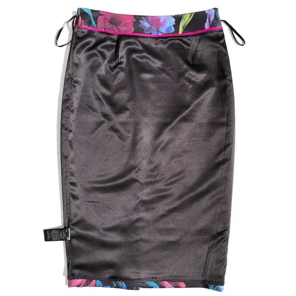 TED BAKER London Dabah Pencil skirt women size 2 US Small 4-6 Dark Floral Print