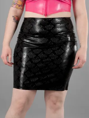 Textured Latex Filigree Skirt