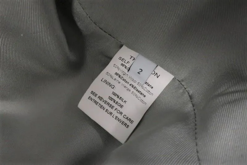 Thakoon Blazer Putty Stretch Cotton Size 2 Double-Collar Jacket