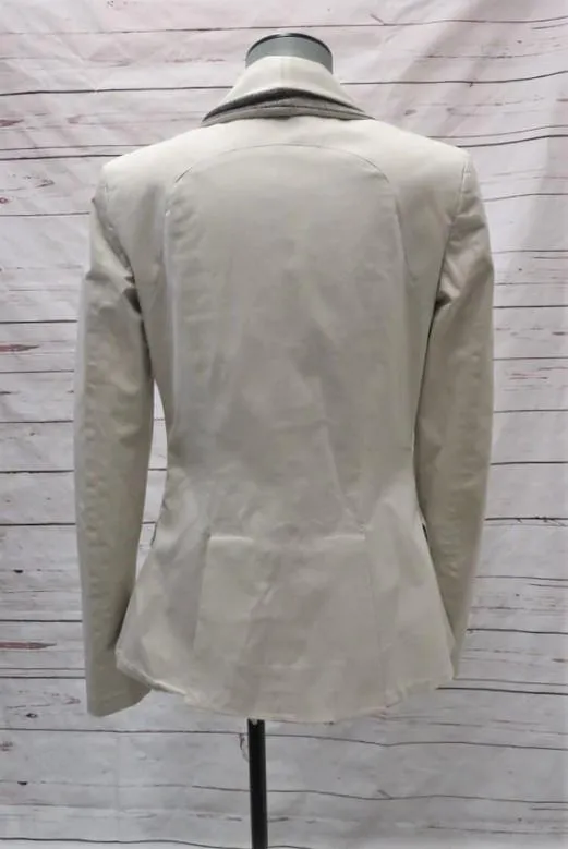 Thakoon Blazer Putty Stretch Cotton Size 2 Double-Collar Jacket