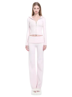 That Girl Rib Knit Set (Baby Pink)