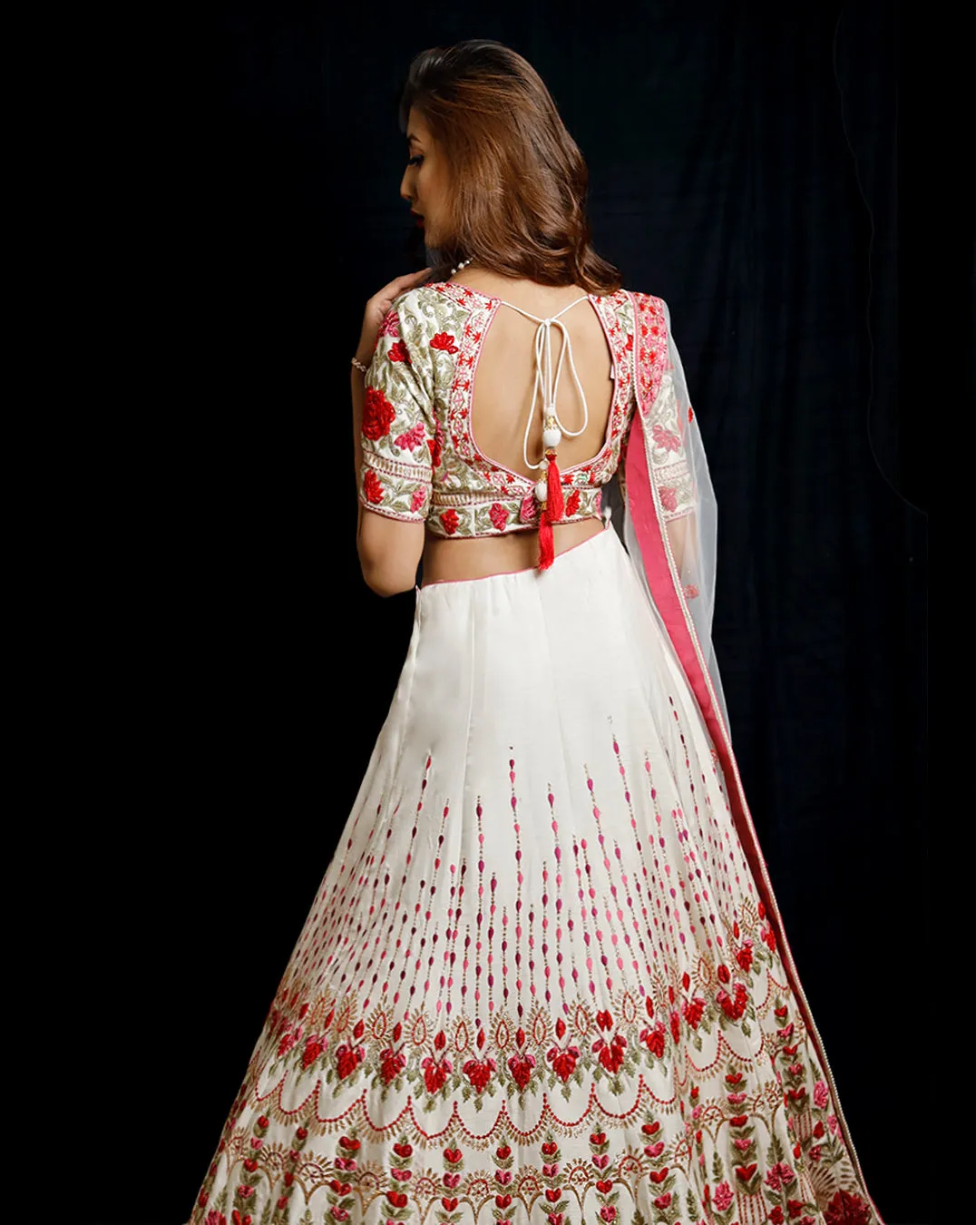 The Ivory Floral Lehenga