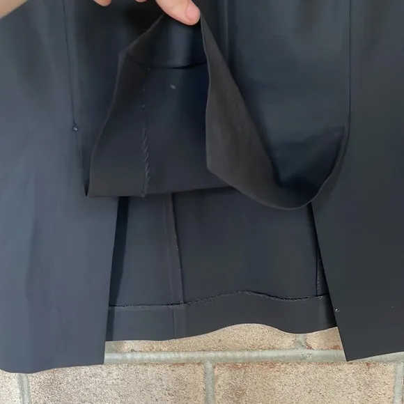 Theory Black Wool Pencil Skirt