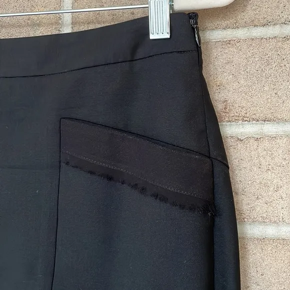 Theory Black Wool Pencil Skirt