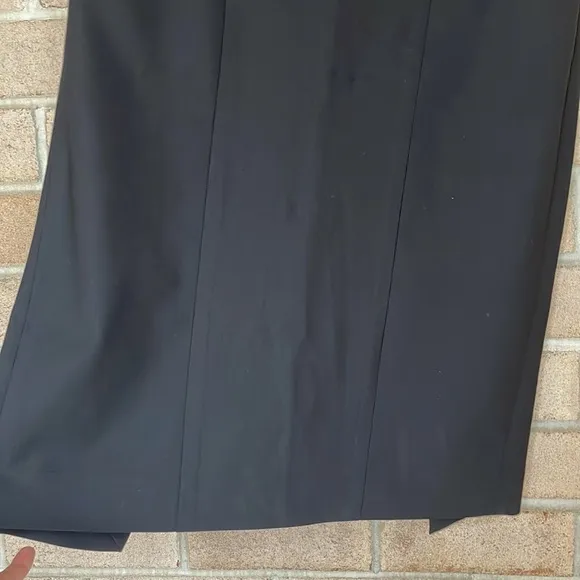 Theory Black Wool Pencil Skirt