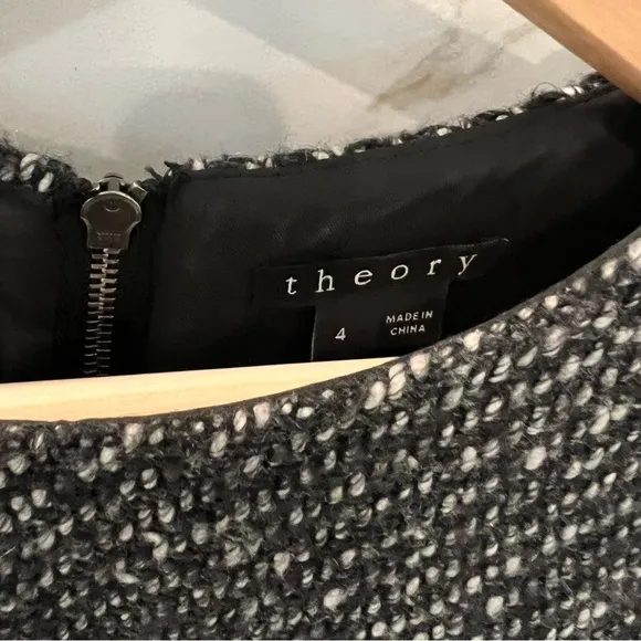 THEORY Raneid tweed A-line dress