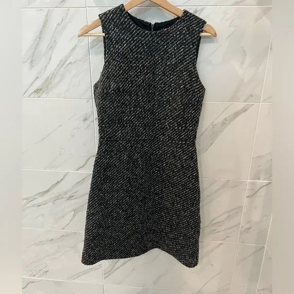 THEORY Raneid tweed A-line dress