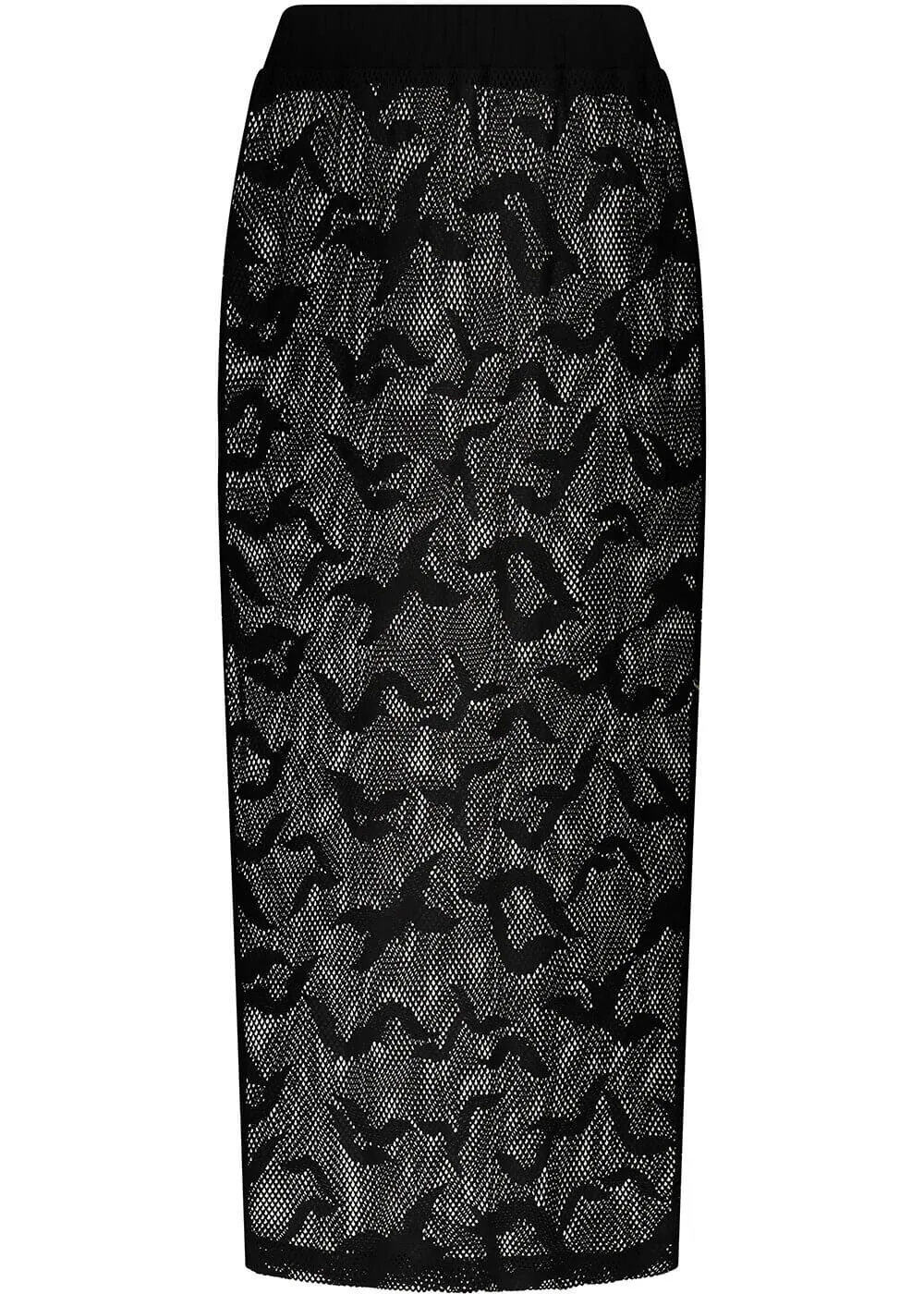 Third Identity Batcave Mesh Midi Skirt Black