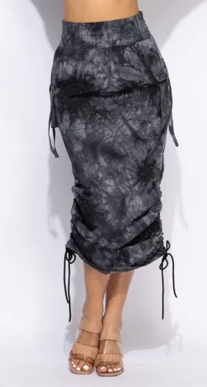 Tie Dye Cargo Skirt