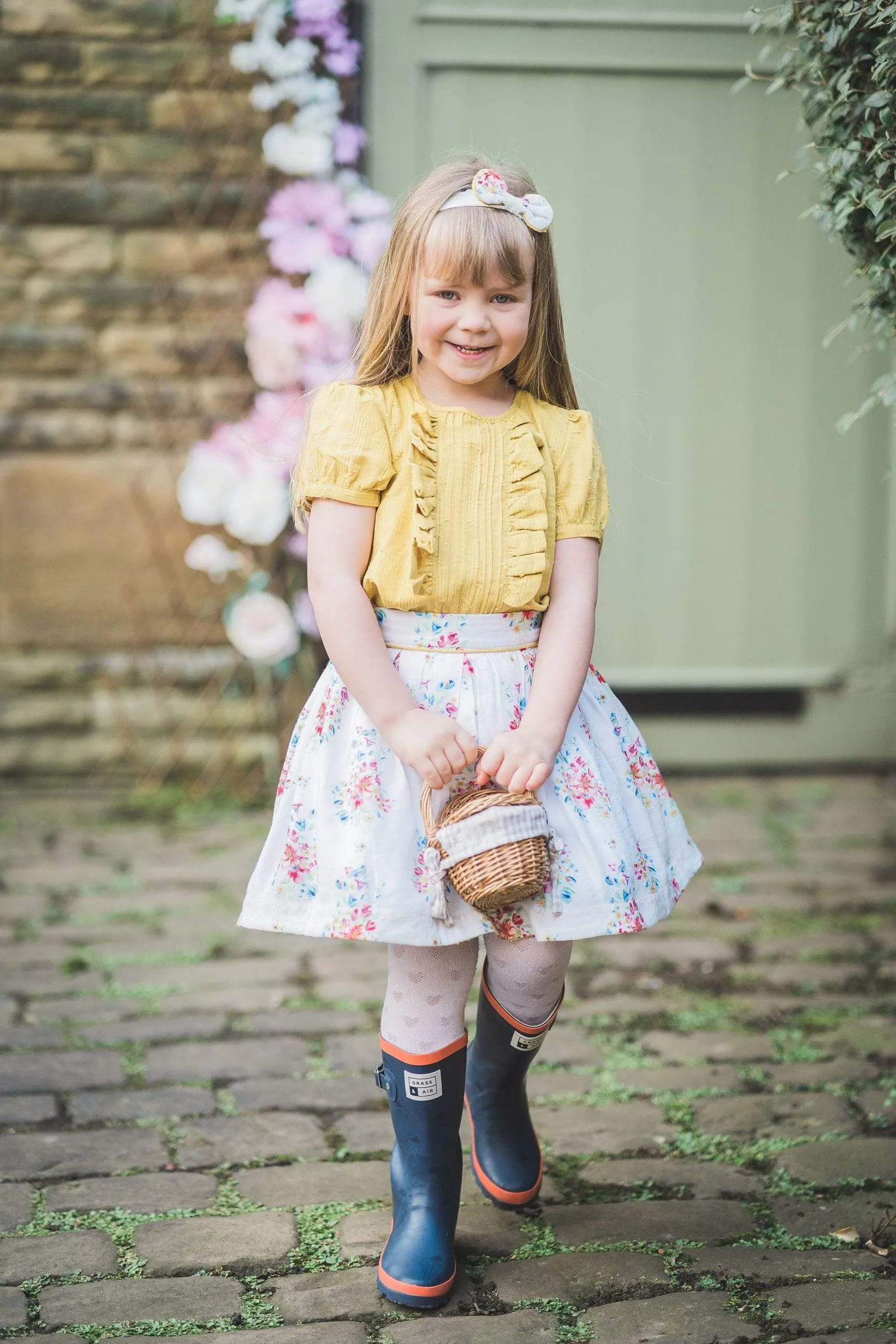 Tilly: Peridot frill blouse