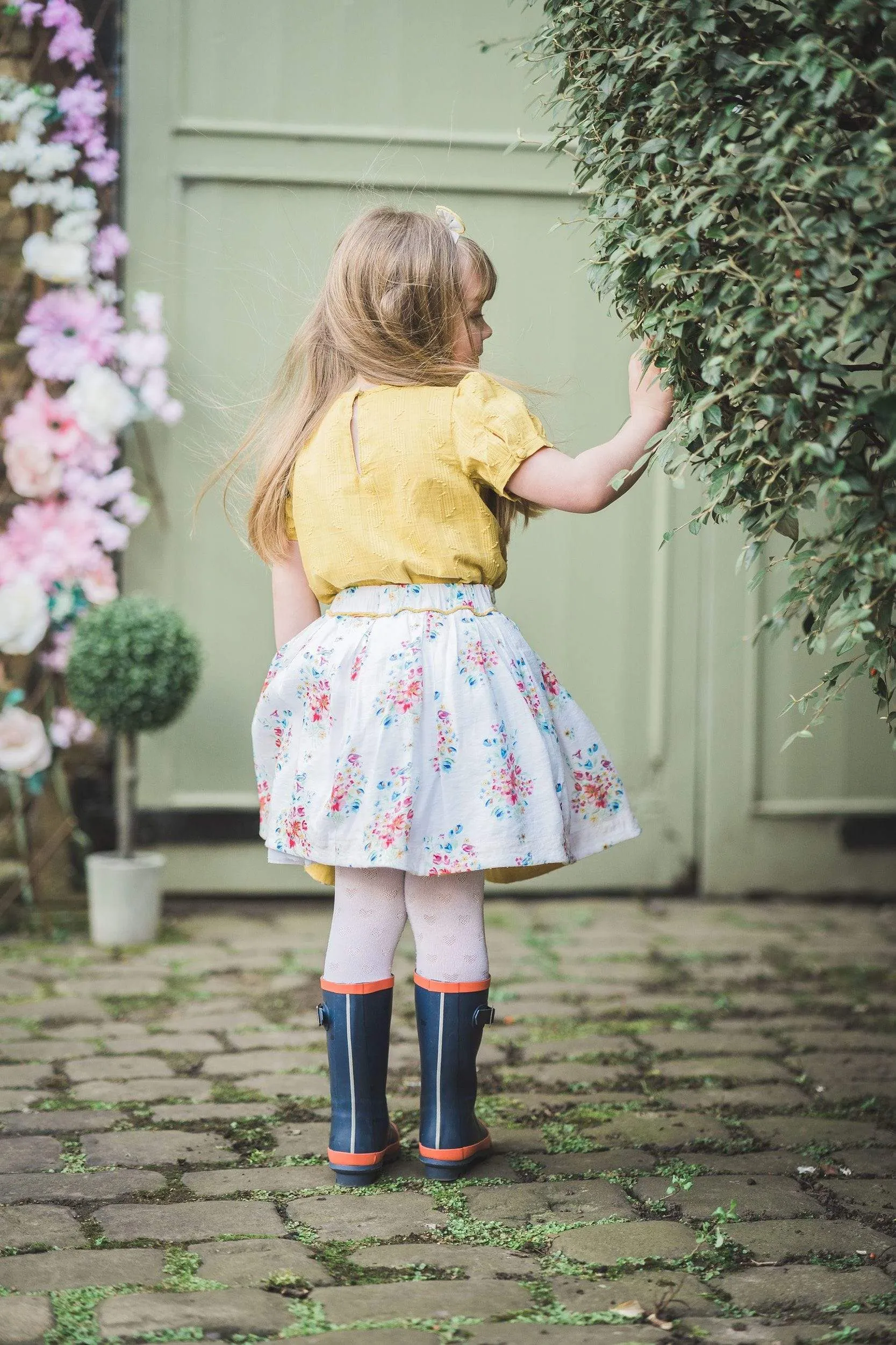 Tilly: Peridot frill blouse
