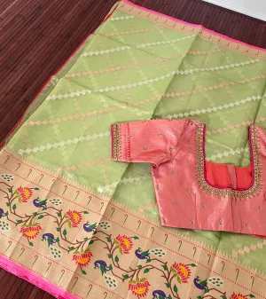 Tissue Kota silk saree