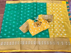 Tissue Maheshwari silk saree