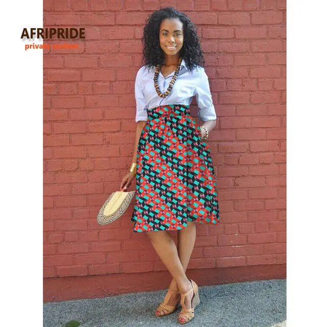 Tomi Knee Length African Print Skirt (pick your print)