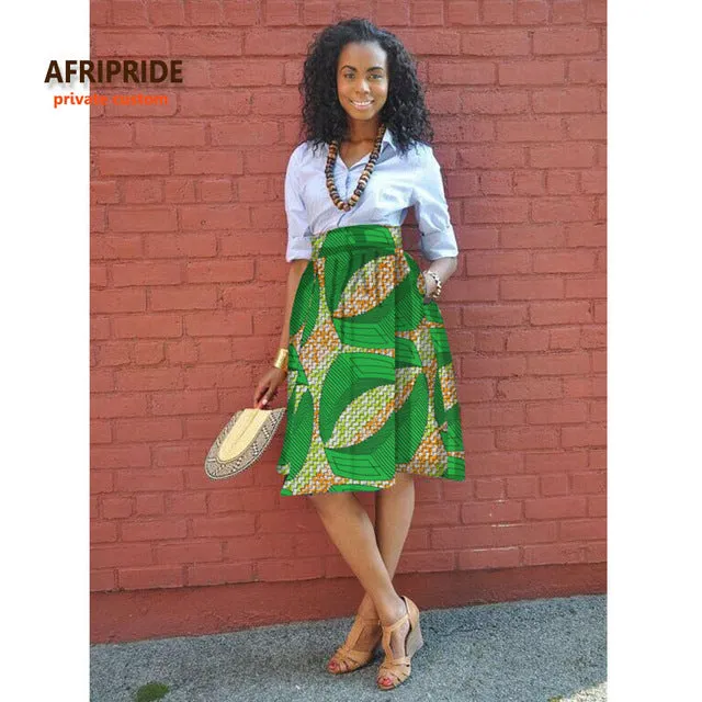 Tomi Knee Length African Print Skirt (pick your print)