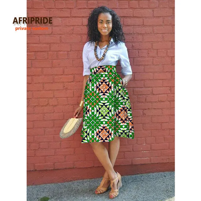 Tomi Knee Length African Print Skirt (pick your print)