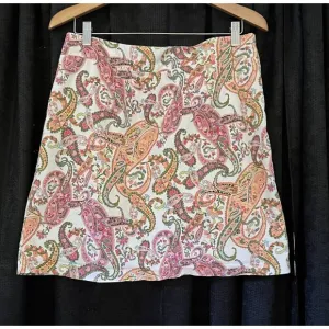 Tommy Bahama Women’s Multicolor Pink Paisley Lined Pencil Skirt Side Zip Sz 8