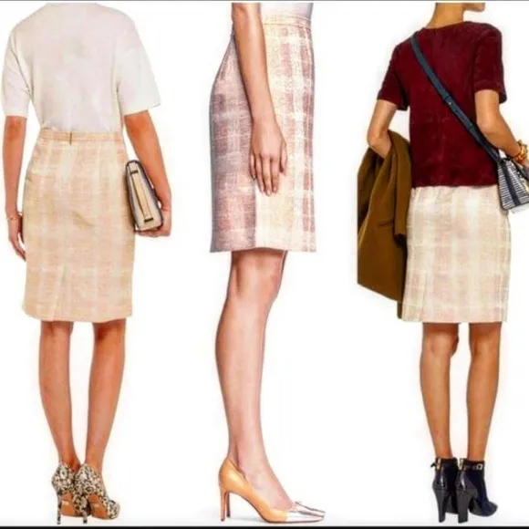 Tory Burch beige pencil skirt