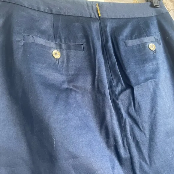 Tory Burch navy blue knee length career skirt| size 8 | Tory Burch casual skirt