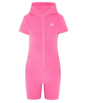 Towel Short Slim Jumpsuit Pink
