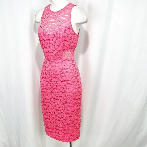 Trina Turk Philo Floral Lace Sheath Dress pink size 2