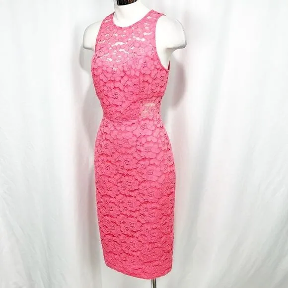 Trina Turk Philo Floral Lace Sheath Dress pink size 2