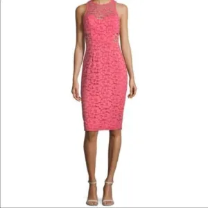 Trina Turk Philo Floral Lace Sheath Dress pink size 2