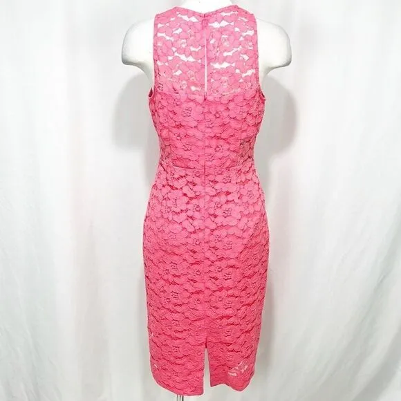Trina Turk Philo Floral Lace Sheath Dress pink size 2