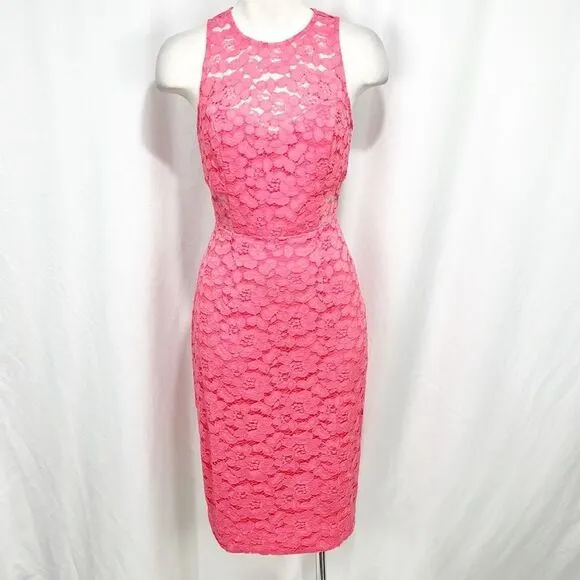 Trina Turk Philo Floral Lace Sheath Dress pink size 2