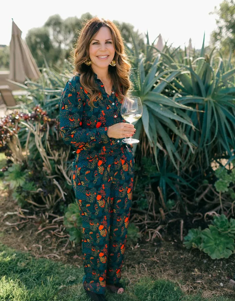 Trovata Leona Pant in Teal Plume