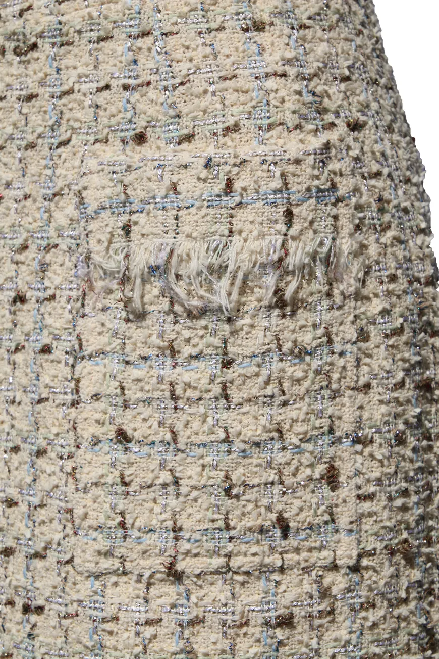 Tweed Mini Skirt with Pockets