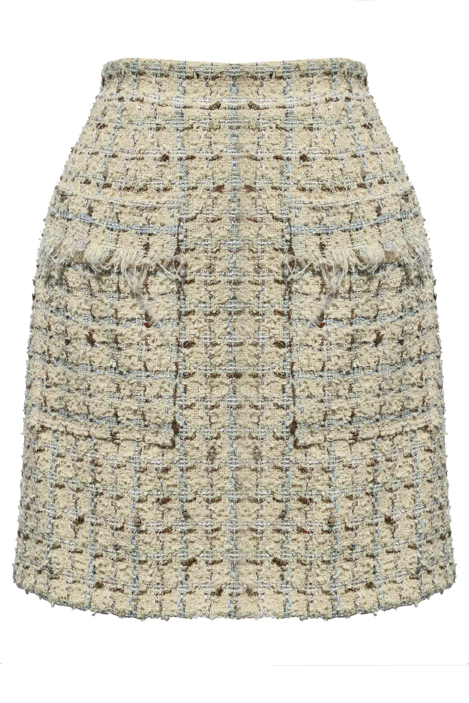 Tweed Mini Skirt with Pockets