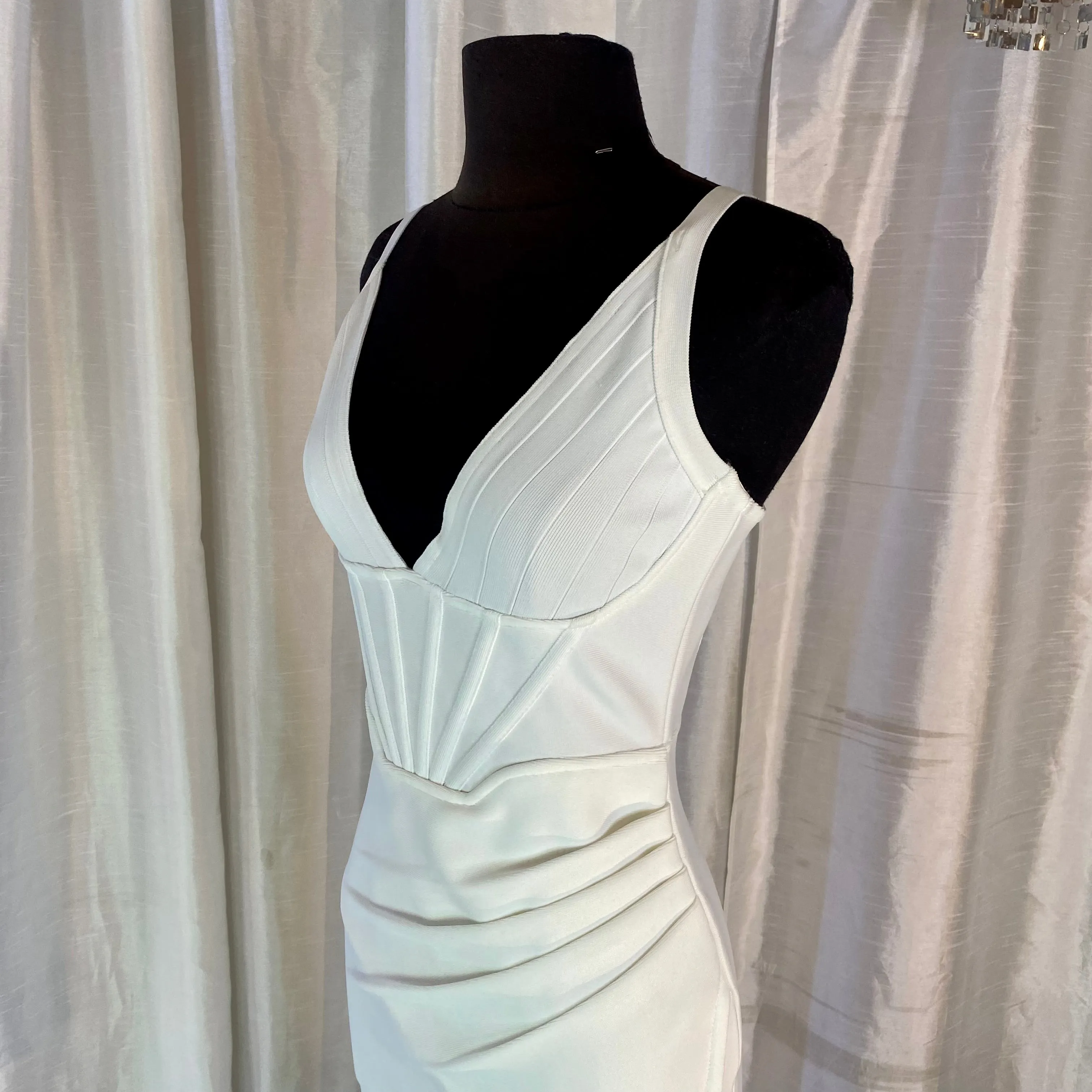 VANESSA SCOTT Sheath Dress White Size Small
