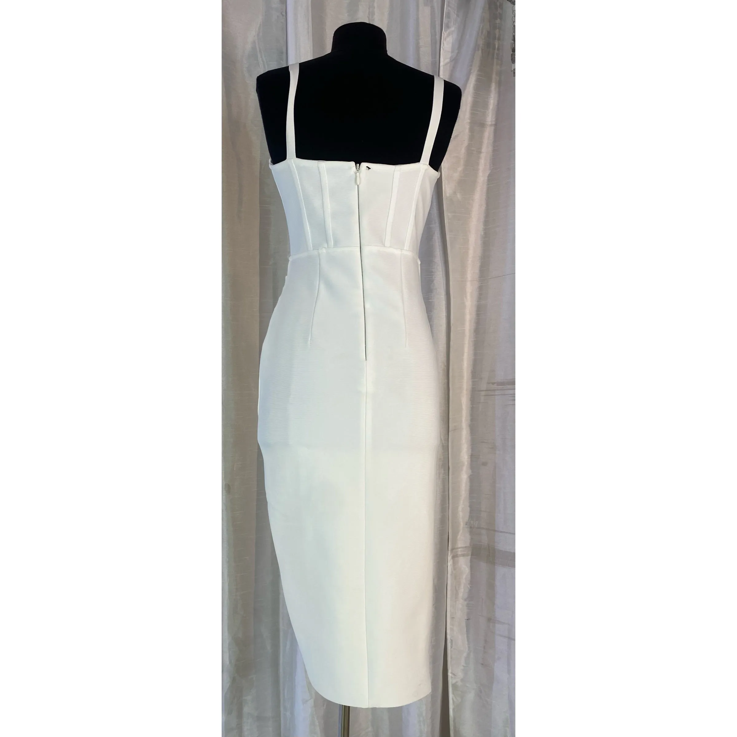 VANESSA SCOTT Sheath Dress White Size Small