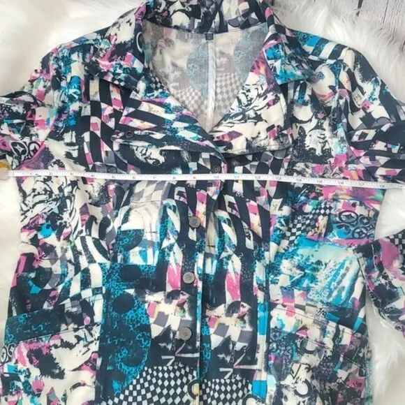 Vero Moda  Made in Italy Fun Funky Wearable Art Michelangelo Blazer Jacket🇮🇹