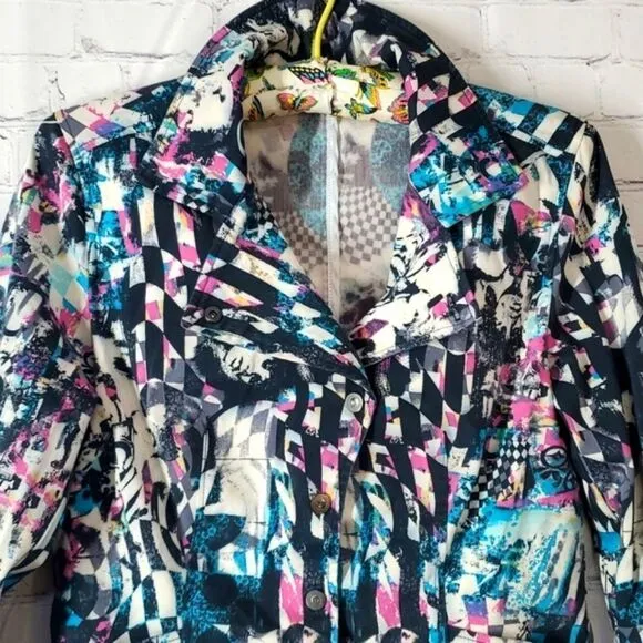Vero Moda  Made in Italy Fun Funky Wearable Art Michelangelo Blazer Jacket🇮🇹