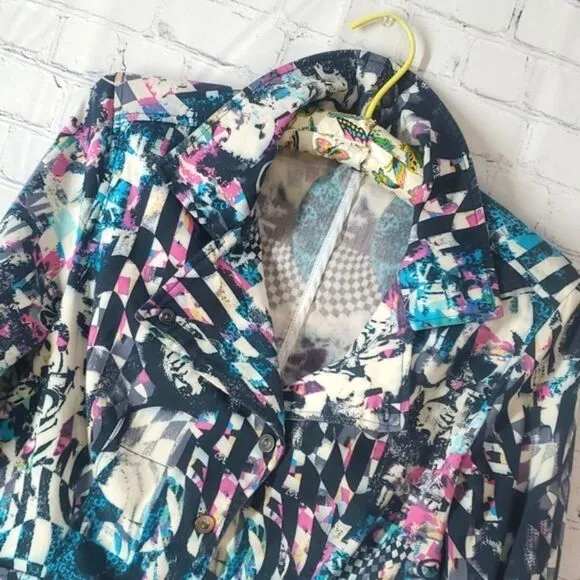Vero Moda  Made in Italy Fun Funky Wearable Art Michelangelo Blazer Jacket🇮🇹