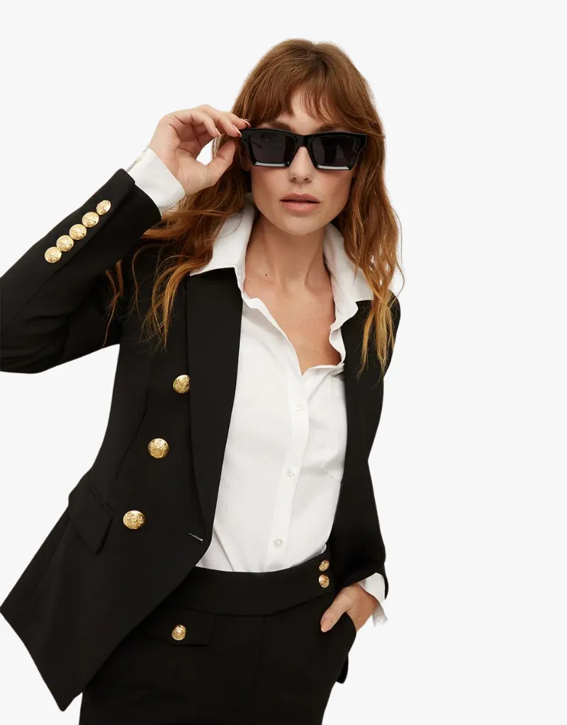 Veronica Beard Miller Dickey Jacket in Black & Gold