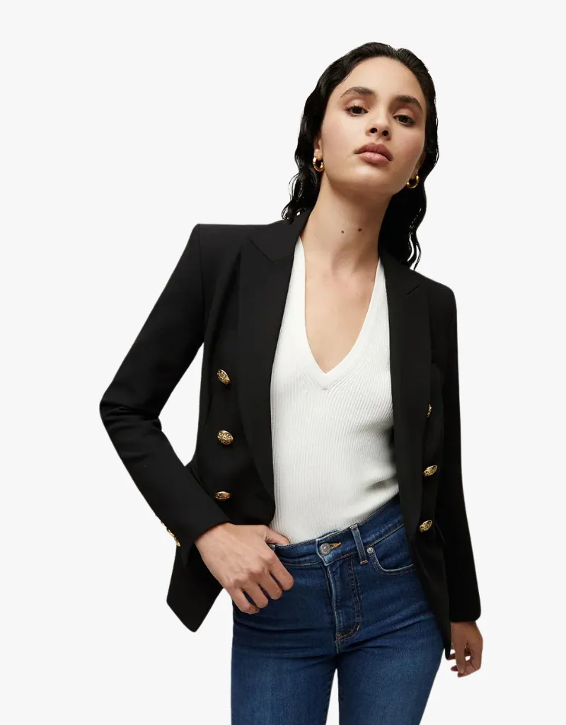 Veronica Beard Miller Dickey Jacket in Black & Gold