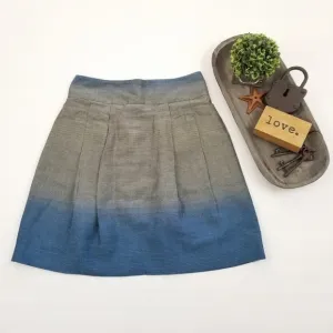 Vince gray blue ombre striped knee length A skirt