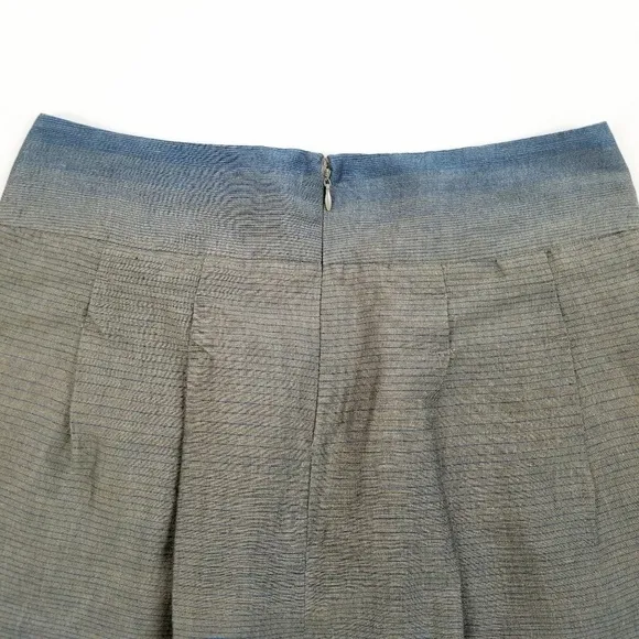 Vince gray blue ombre striped knee length A skirt