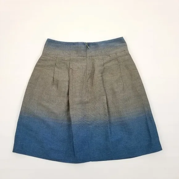 Vince gray blue ombre striped knee length A skirt